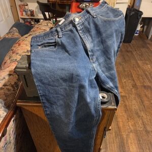 Classic Blue Men's Jeans. 36/29. Worn At The Cuffs On The Bottom